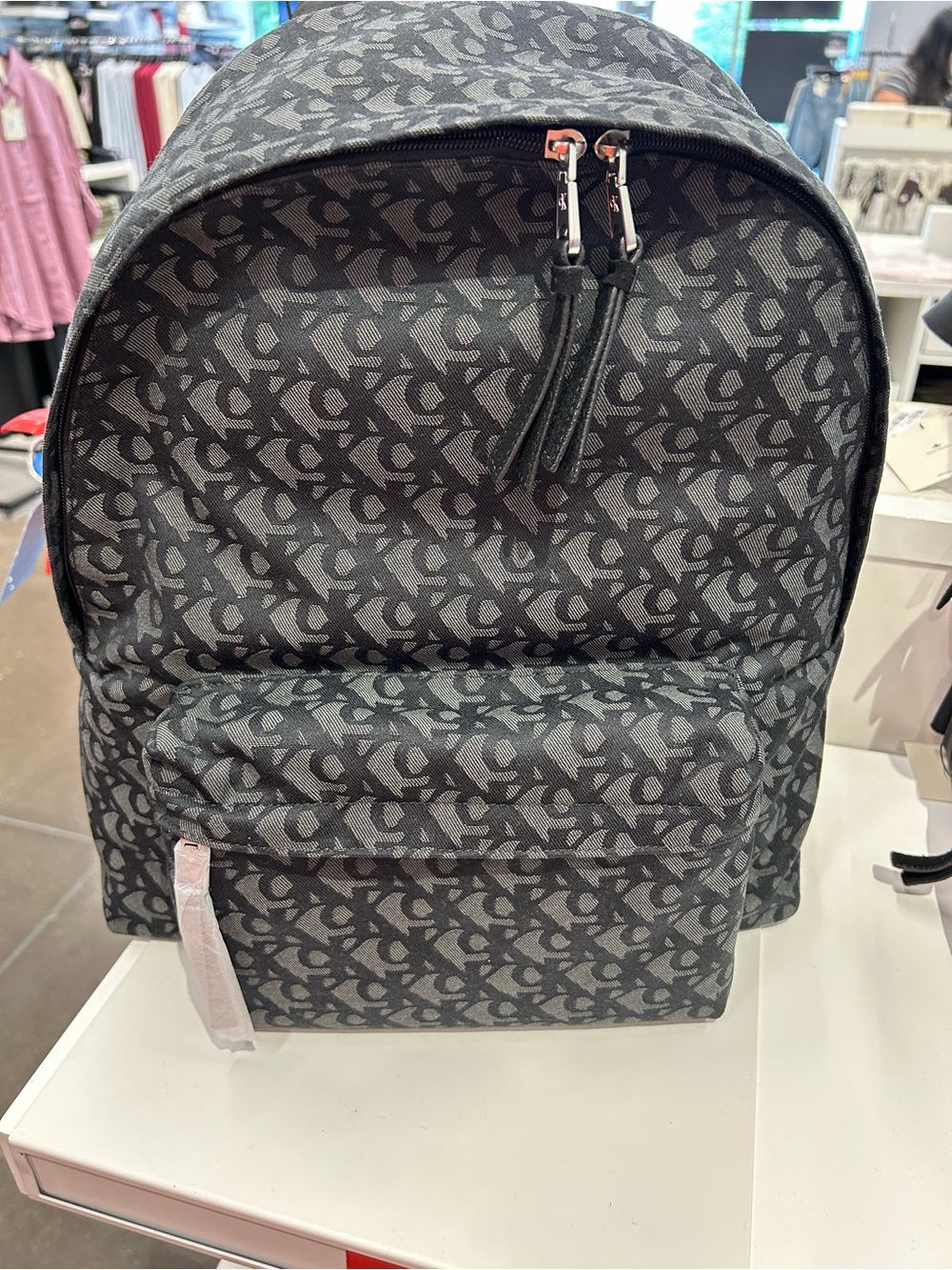Calvin Klein Black Logo-Print Backpack